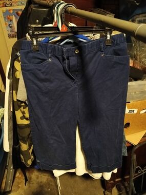 JM Collection Navy Blue Jean Shorts